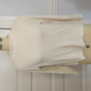 Vintage Cream rib knit turtleneck top